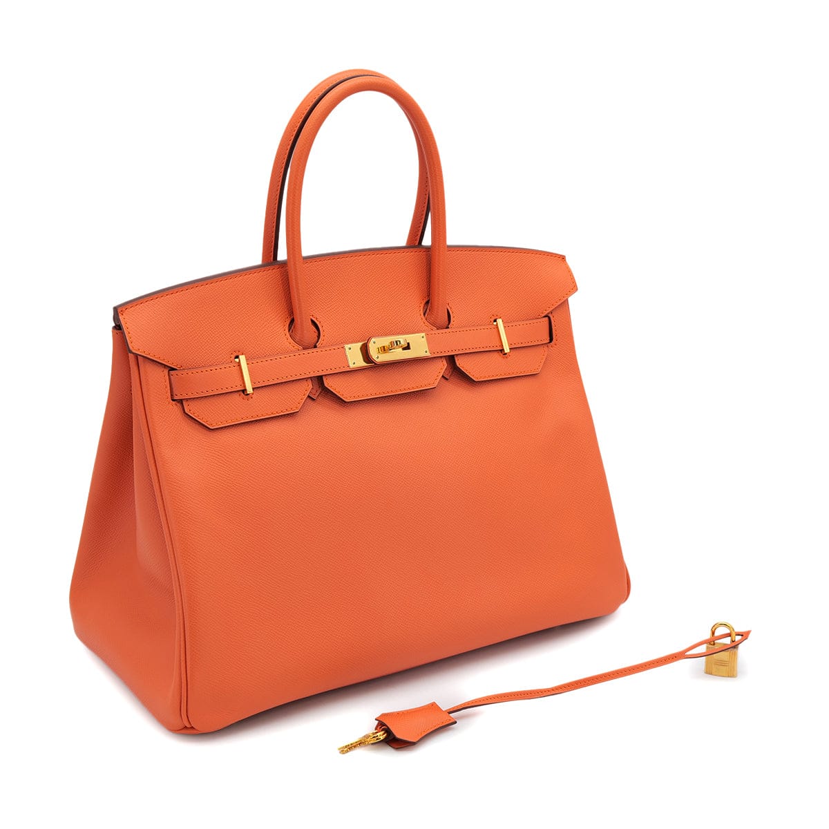 Luxury Promise Japan HERMES BIRKIN 35 MANGO EPSOM HAND BAG 2012 SQUARE P GOLD HARDWARE 90323087
