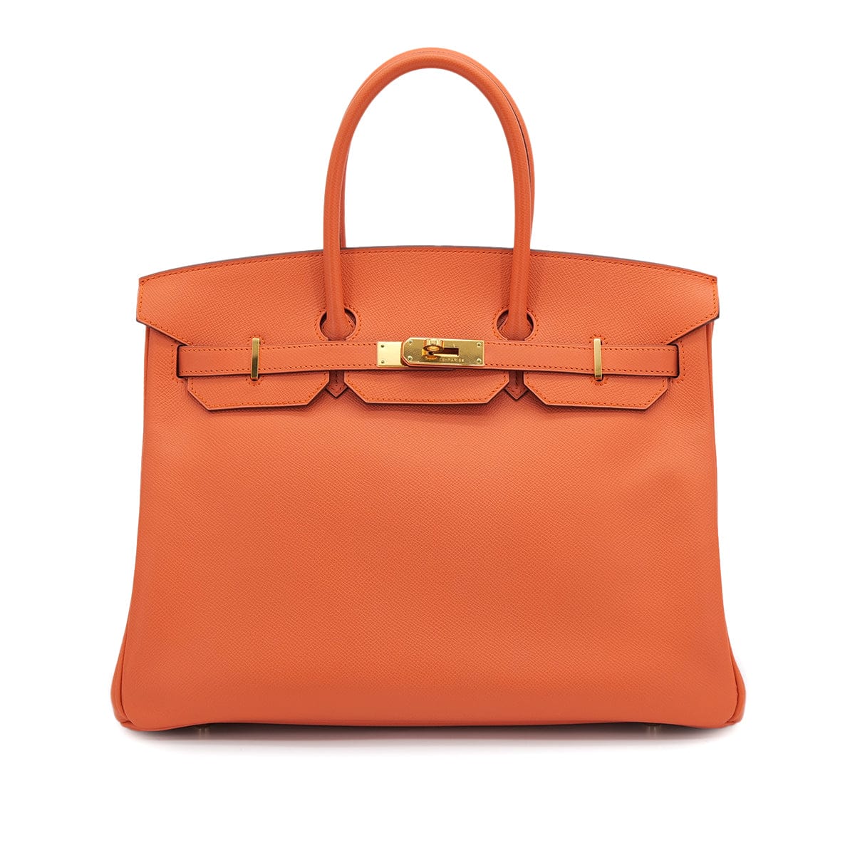 Luxury Promise Japan HERMES BIRKIN 35 MANGO EPSOM HAND BAG 2012 SQUARE P GOLD HARDWARE 90323087
