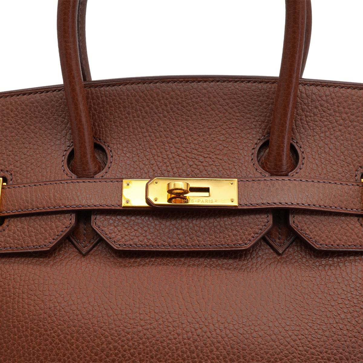 Luxury Promise Japan HERMES BIRKIN 35 MARRON FONCE ARDENNES HAND BAG 2003 SQUARE G GOLD HARDWARE 90326744