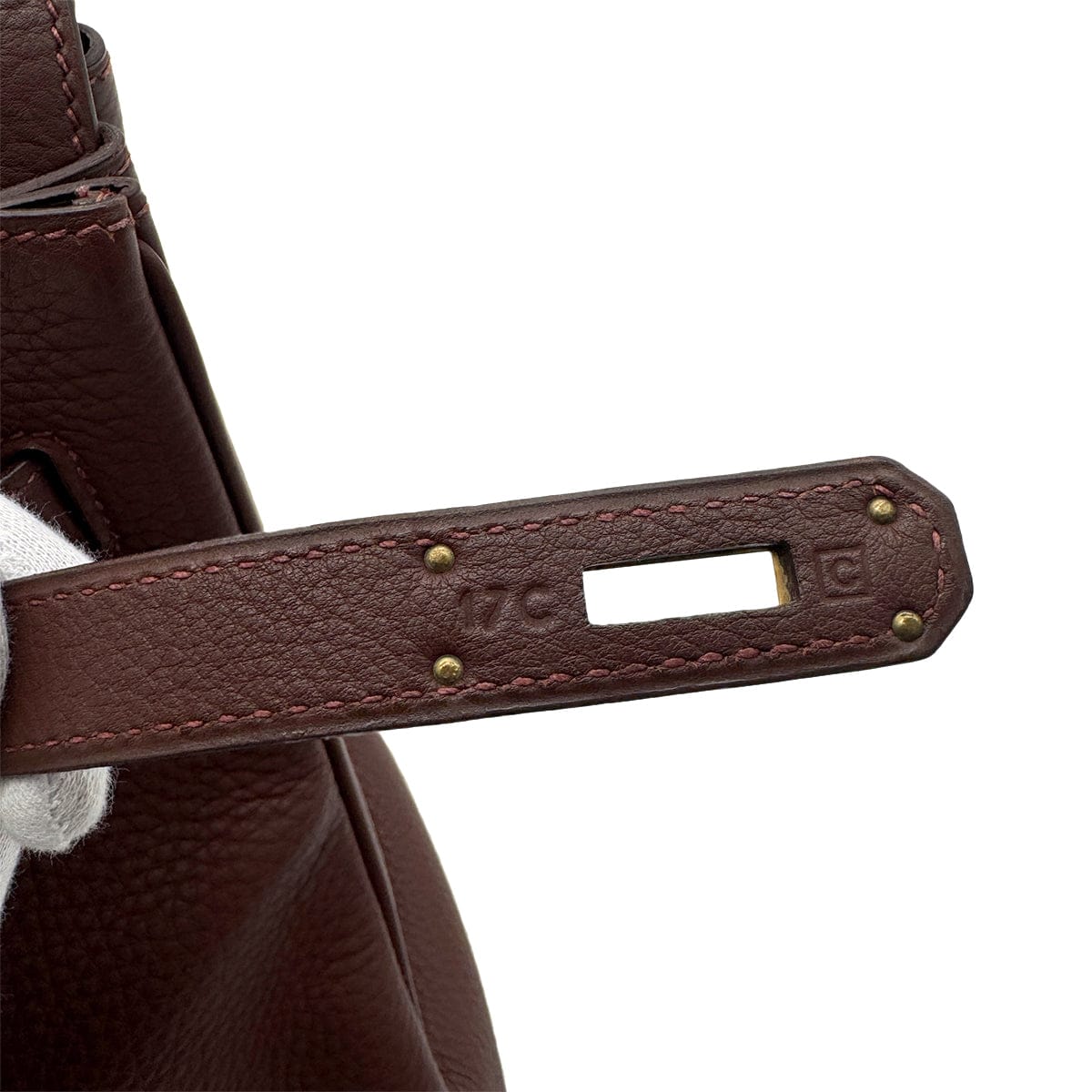 Luxury Promise Japan HERMES BIRKIN 35 MARRON FONCE TOGO HAND BAG □C GHW 90300551