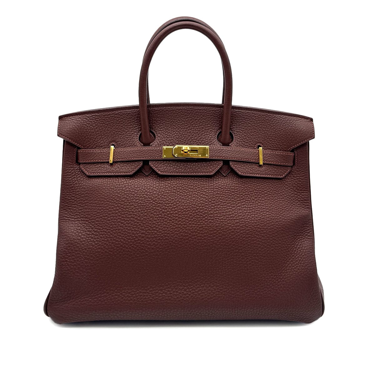 Luxury Promise Japan HERMES BIRKIN 35 MARRON FONCE TOGO HAND BAG □C GHW 90300551