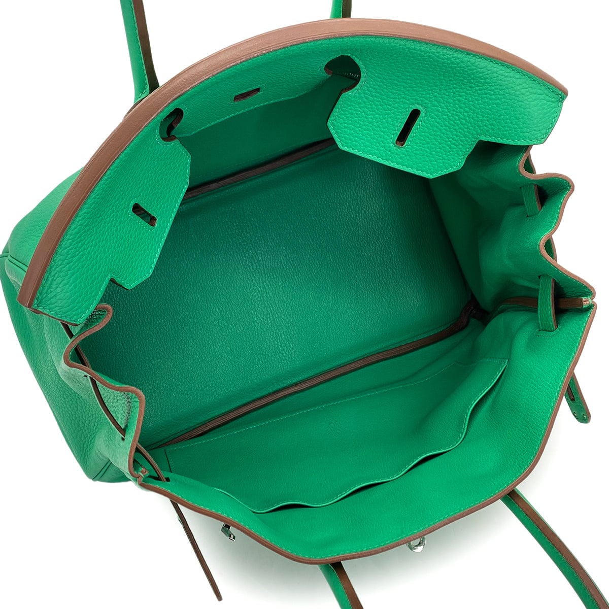 Luxury Promise Japan HERMES BIRKIN 35 MENTHE TAURILLON CLEMENCE HAND BAG 2012 SQUARE P PALLADIUM HARDWARE 90324743