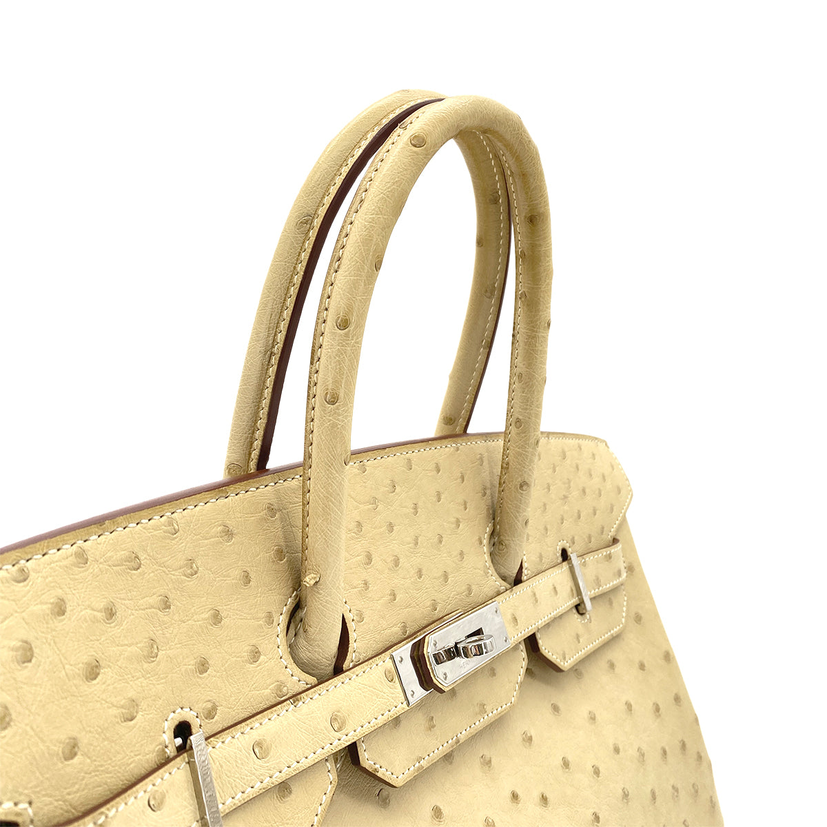 Luxury Promise Japan HERMES BIRKIN 35 PARCHEMIN OSTRICH HAND BAG □P SHW 90283469
