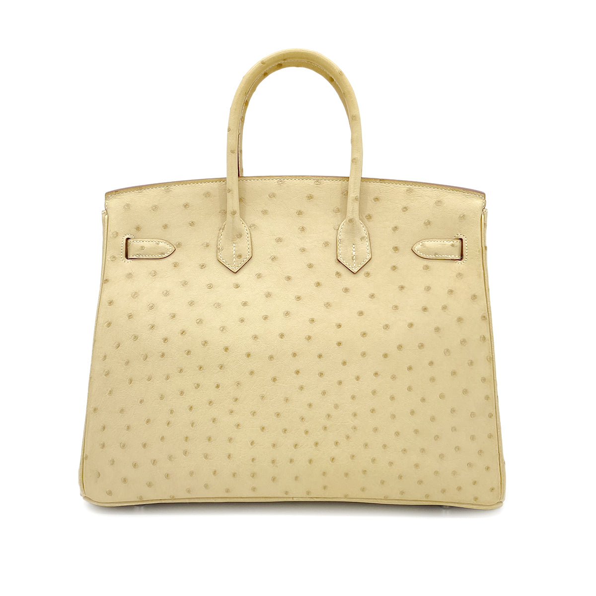 Luxury Promise Japan HERMES BIRKIN 35 PARCHEMIN OSTRICH HAND BAG □P SHW 90283469