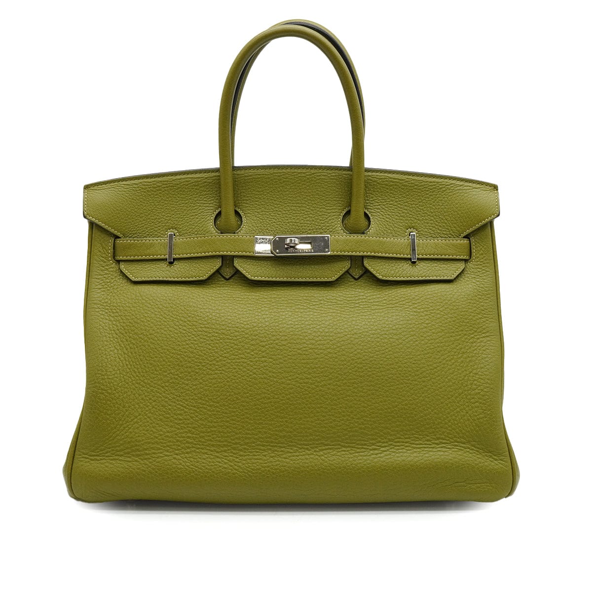 Luxury Promise Japan HERMES BIRKIN 35 PISTACHIO TOGO HAND BAG 2008 SQUARE L PALLADIUM HARDWARE 90340175