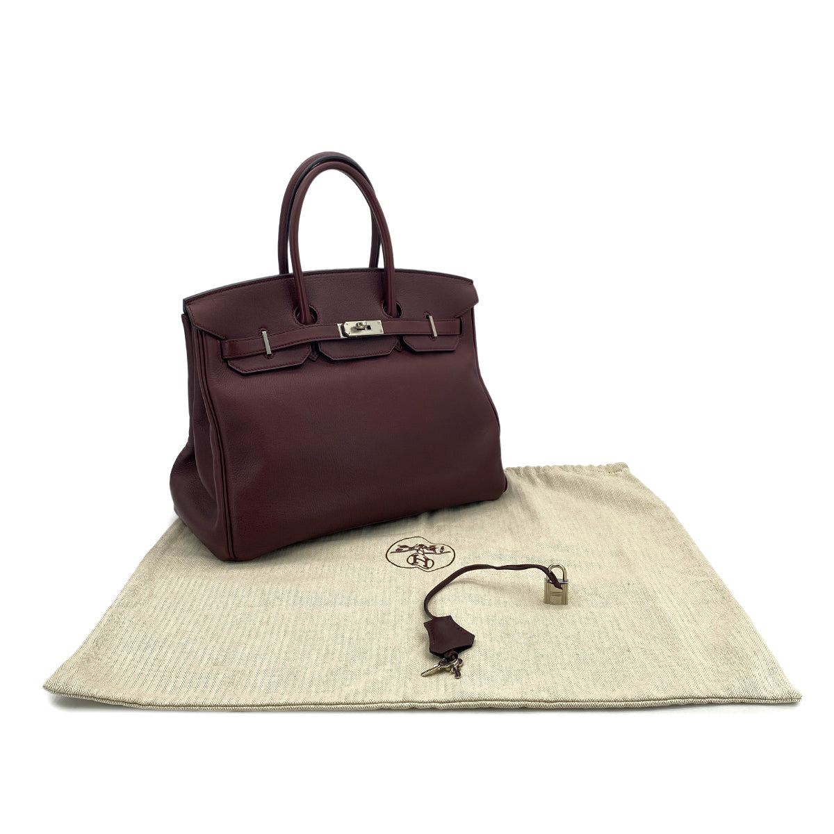 Luxury Promise Japan HERMES BIRKIN 35 PRUNE EVERCOLOR HAND BAG □N SHW 90301651