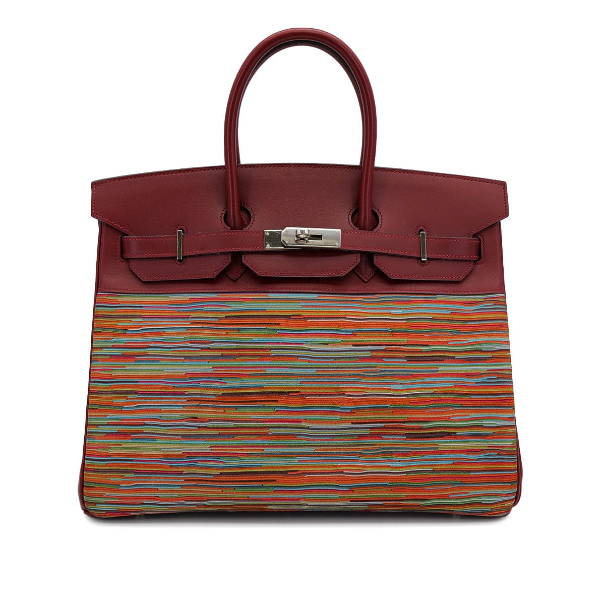 Luxury Promise Japan HERMES BIRKIN 35 ROUGE H BOX CALF VIBRATO HAND BAG 2006 SQUARE J PALLADIUM HARDWARE 90314312