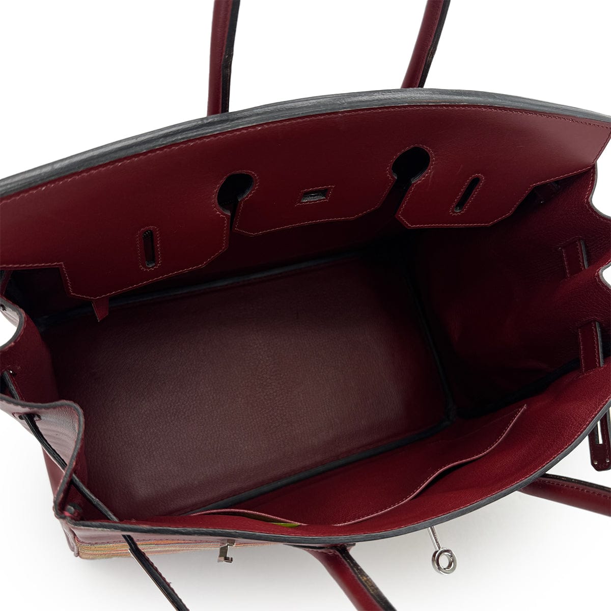 Luxury Promise Japan HERMES BIRKIN 35 ROUGE H BOX CALF VIBRATO HAND BAG 2006 SQUARE J PALLADIUM HARDWARE 90314312