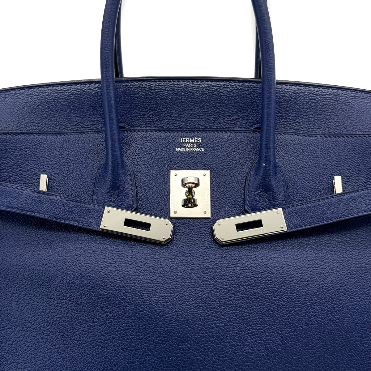 Luxury Promise Japan HERMES BIRKIN 35 SEA SURF AND FUN BLUE SAPHIR TAURILLON NOVILLO TOILE H HAND BAG 2018 C PALLADIUM HARDWARE 90313349