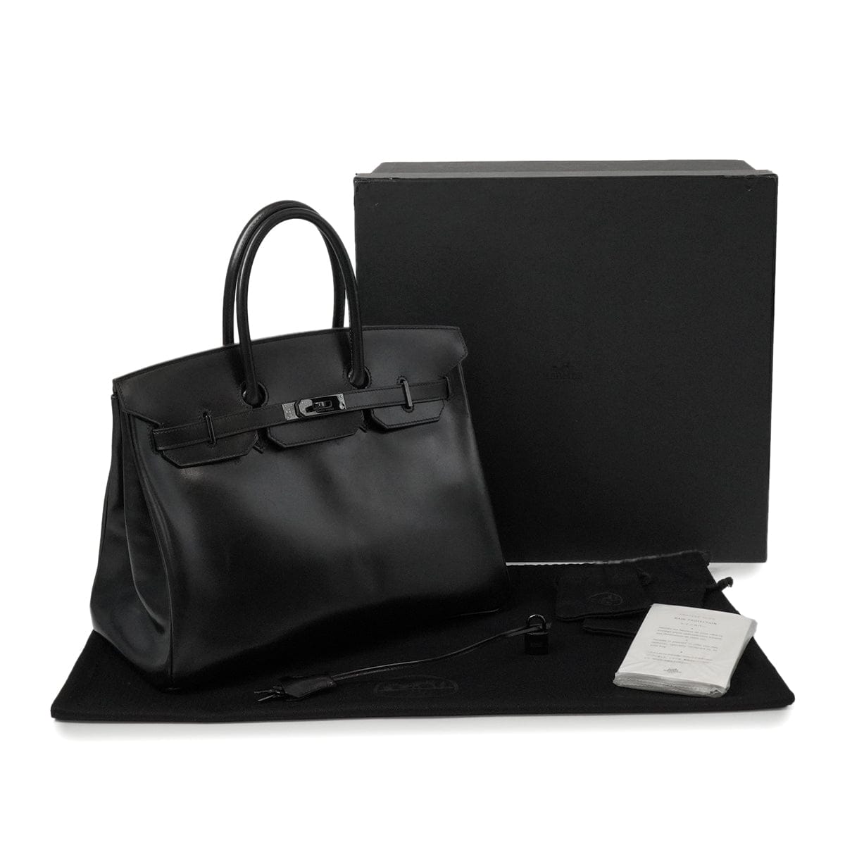Luxury Promise Japan HERMES BIRKIN 35 SO BLACK BOX CALF HAND BAG 2011 SQUARE O BLACK HARDWARE 90346654