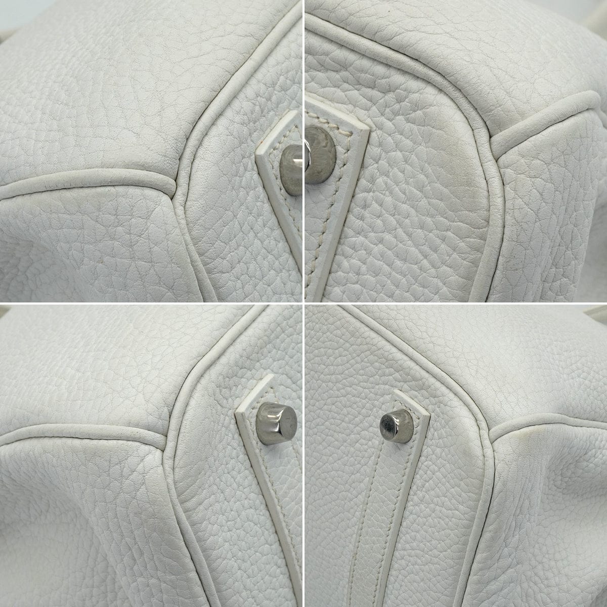 Luxury Promise Japan HERMES BIRKIN 35 WHITE TAURILLON CLEMENCE HAND BAG 2006 SQUARE J PALLADIUM HARDWARE 90338298