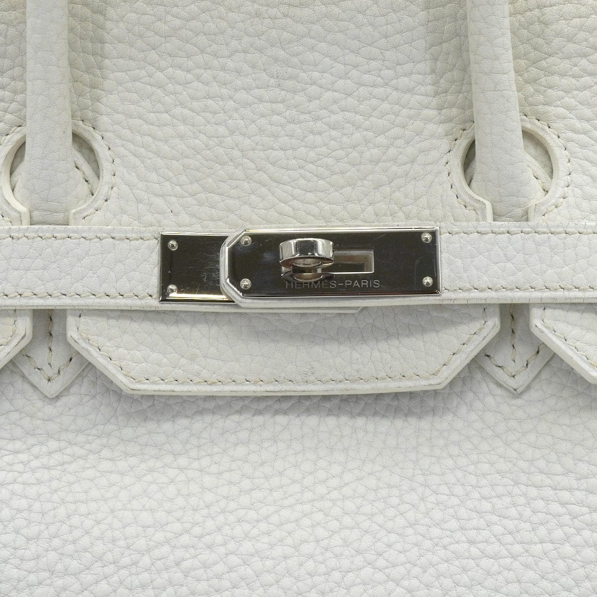 Luxury Promise Japan HERMES BIRKIN 35 WHITE TAURILLON CLEMENCE HAND BAG 2006 SQUARE J PALLADIUM HARDWARE 90338298