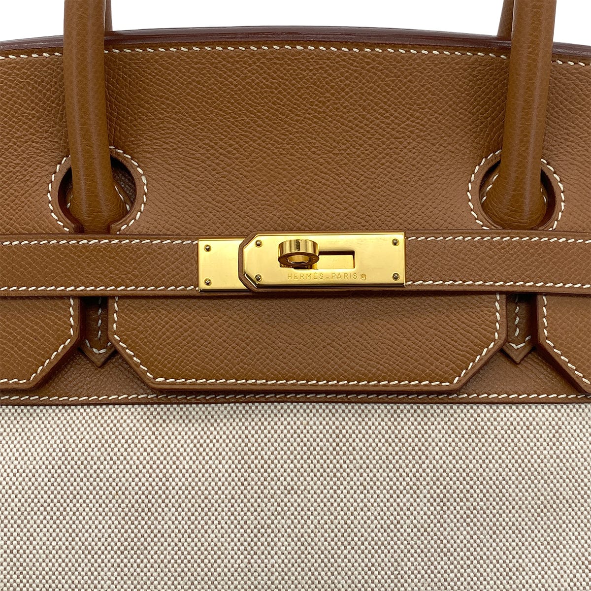 Luxury Promise Japan HERMES BIRKIN 40 GOLD COUCHEVEL TOILE H HAND BAG □B GOLD HARDWARE 90304187