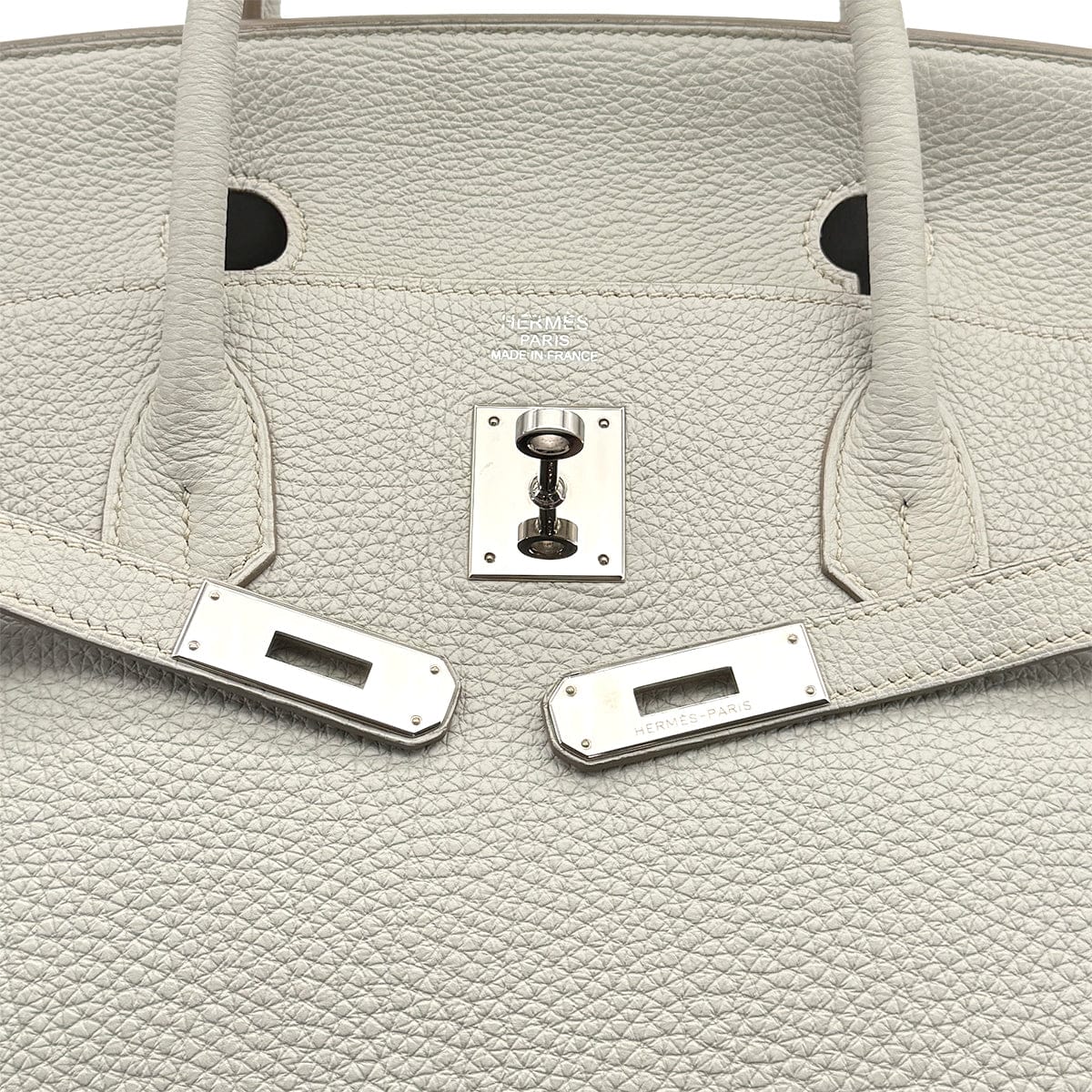 Luxury Promise Japan HERMES BIRKIN 40 GRIS PERLE TOGO HAND BAG 2011 SQUARE O PALLADIUM HARDWARE 90314370