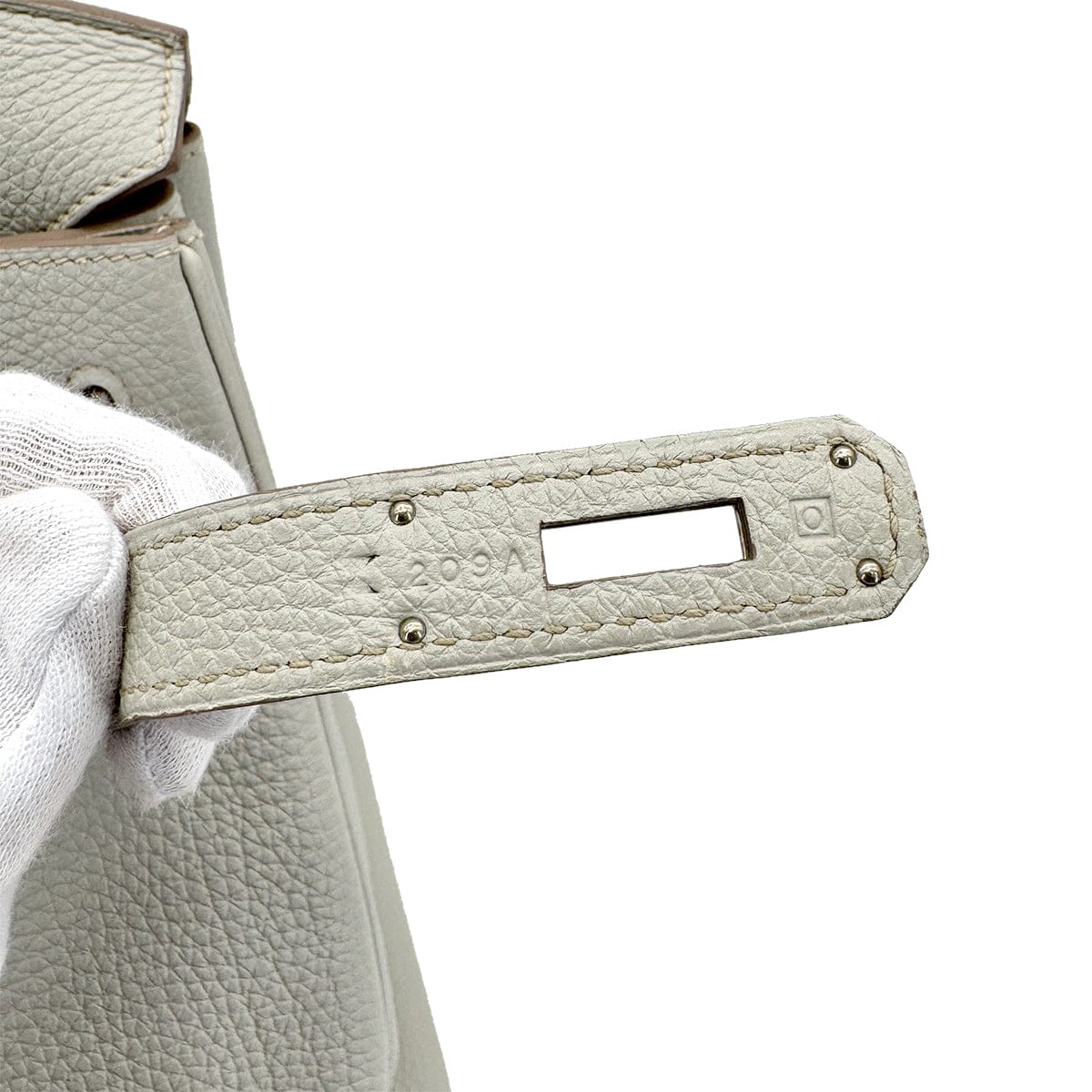 Luxury Promise Japan HERMES BIRKIN 40 GRIS PERLE TOGO HAND BAG 2011 SQUARE O PALLADIUM HARDWARE 90314370
