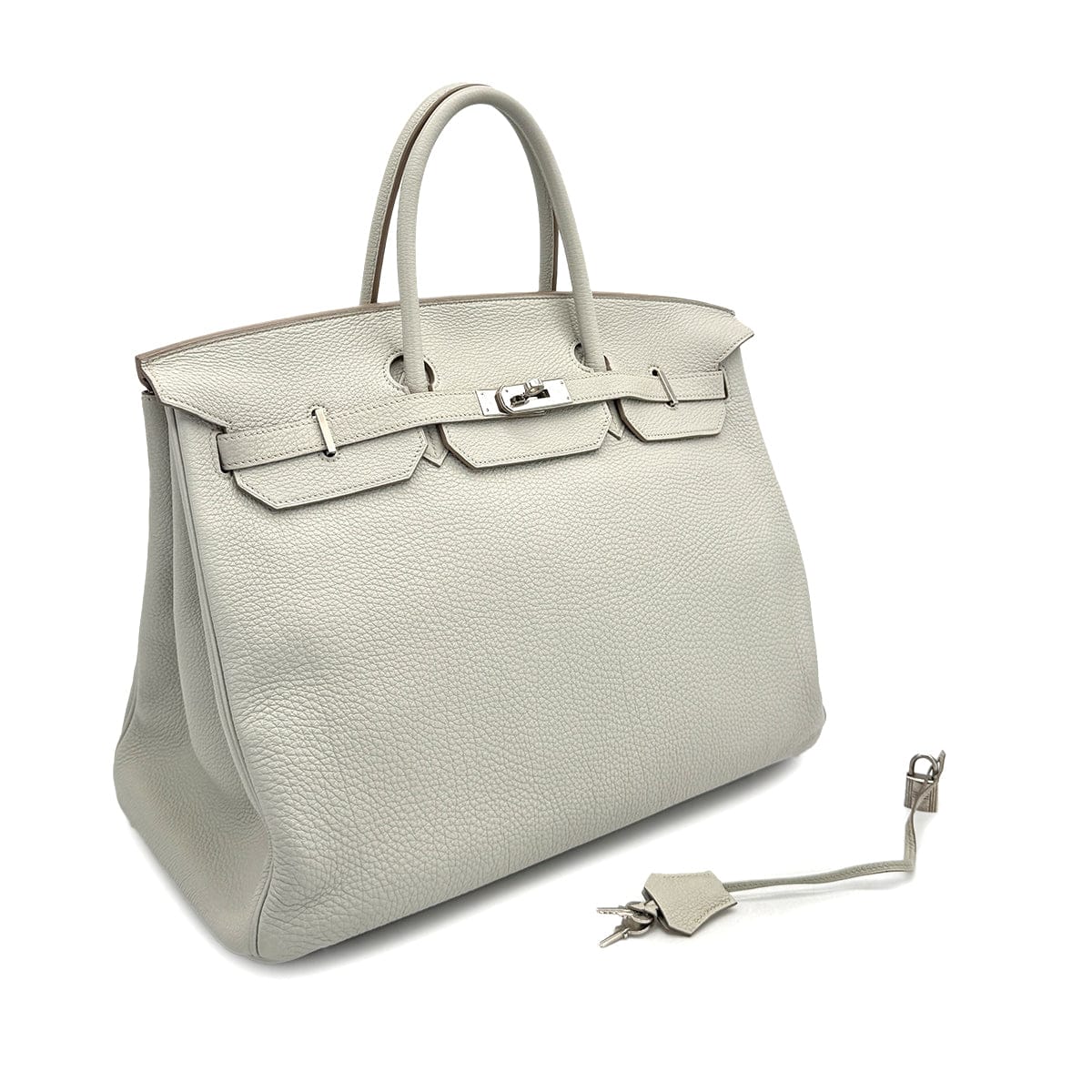 Luxury Promise Japan HERMES BIRKIN 40 GRIS PERLE TOGO HAND BAG 2011 SQUARE O PALLADIUM HARDWARE 90314370