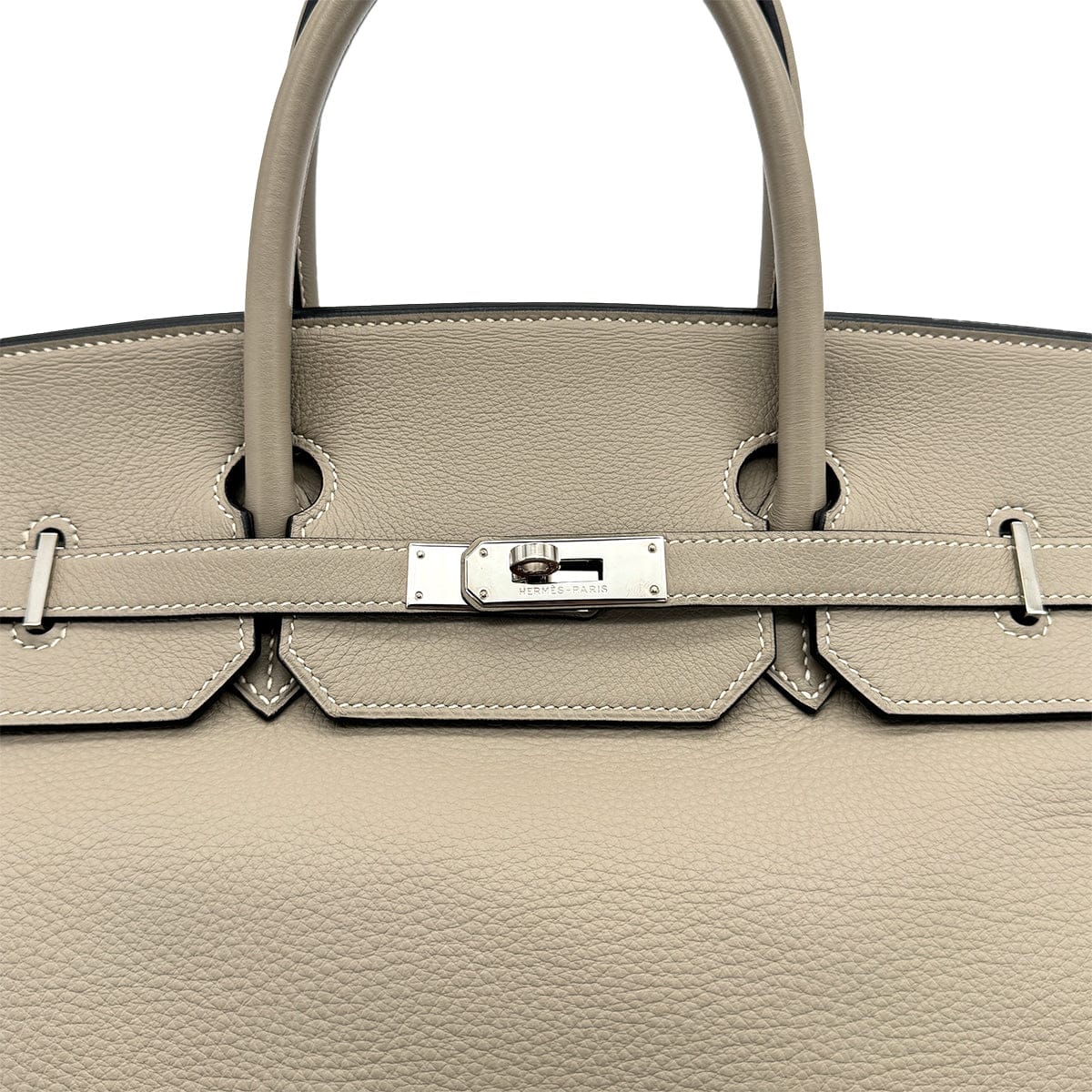 Luxury Promise Japan HERMES BIRKIN 40 GRIS TOURTERELLE TAURILLON CLEMENCE HAND BAG 1999 SQUARE C SILVER HARDWARE 90317610