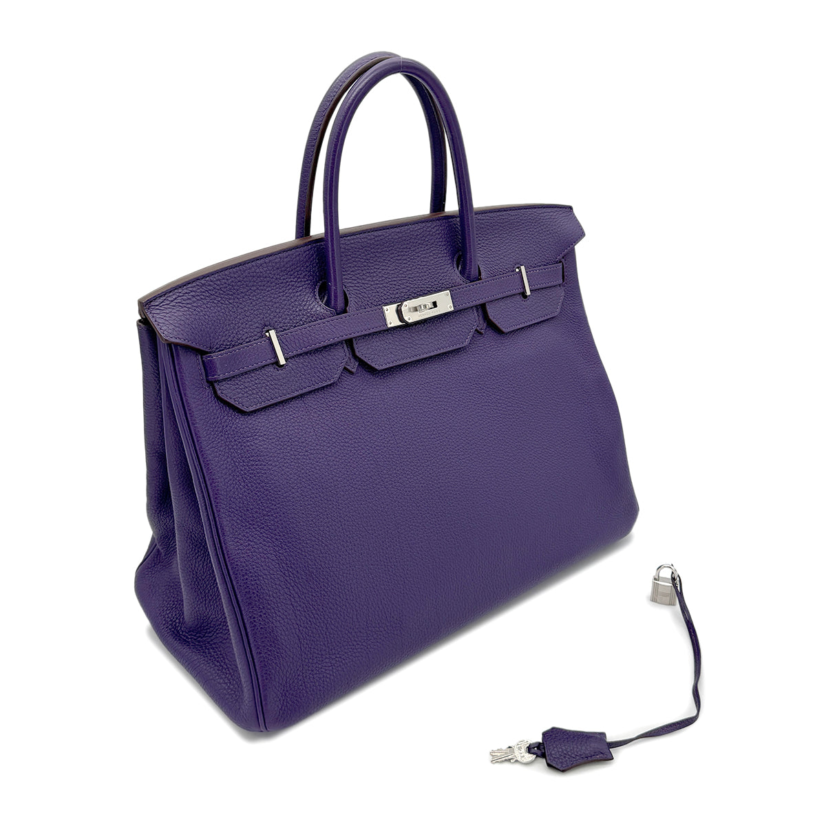 Luxury Promise Japan HERMES BIRKIN 40 IRIS TOGO HAND BAG □N PALLADIUM HARDWARE 90274417