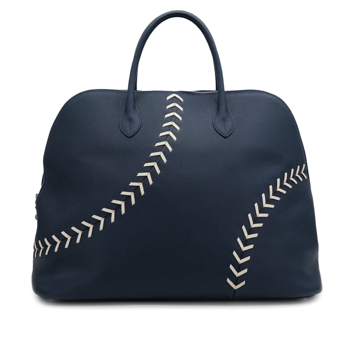 Luxury Promise Japan HERMES BOLIDE 1923 BASEBALL 45 BLUE DE MALTE EVERCOLOR HAND BAG 2018 C STAMP PALLADIUM HARDWARE 90314889