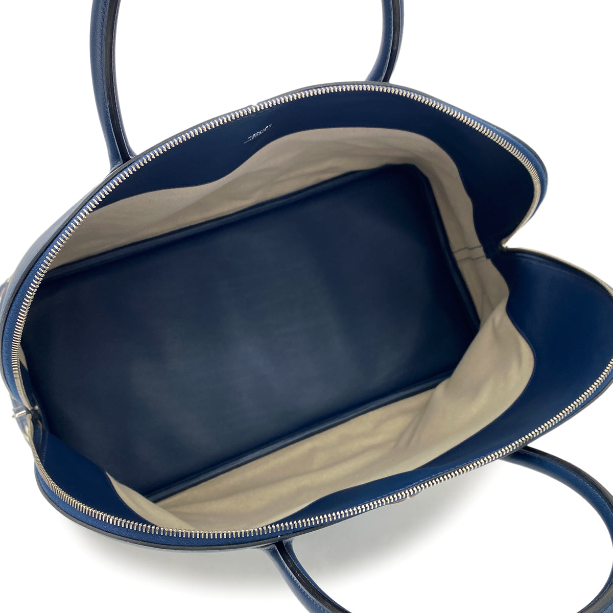 Luxury Promise Japan HERMES BOLIDE 1923 BASEBALL 45 BLUE DE MALTE EVERCOLOR HAND BAG C 90298745