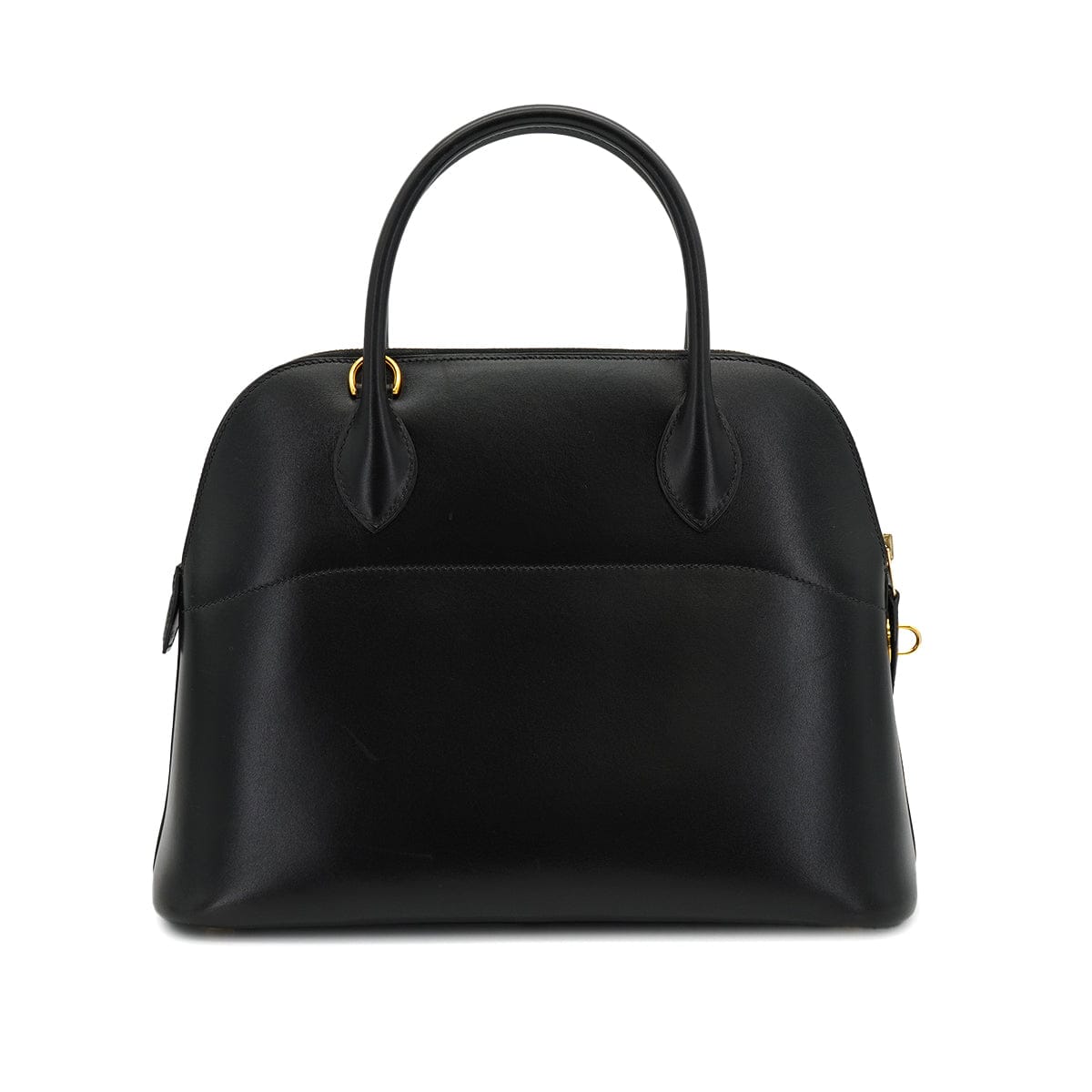 Luxury Promise Japan HERMES BOLIDE 31 BLACK BOXCALF HAND SHOULDER BAG 2002 SQUARE F GOLD HARDWARE 90334264