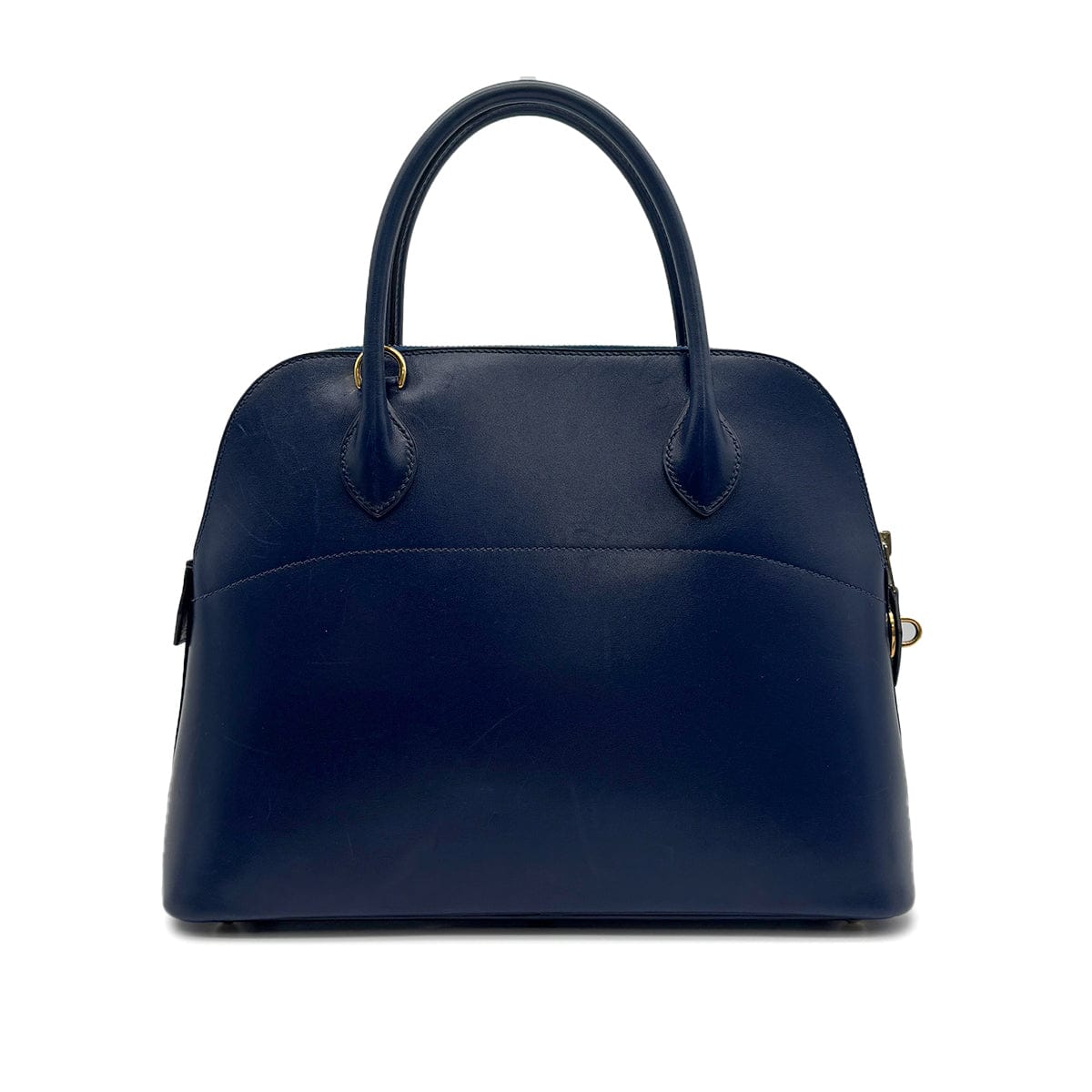 Luxury Promise Japan HERMES BOLIDE 31 BLUE ROY BOXCALF HAND SHOULDER BAG 1995 CIRCLE Y GOLD HARDWARE 90313551