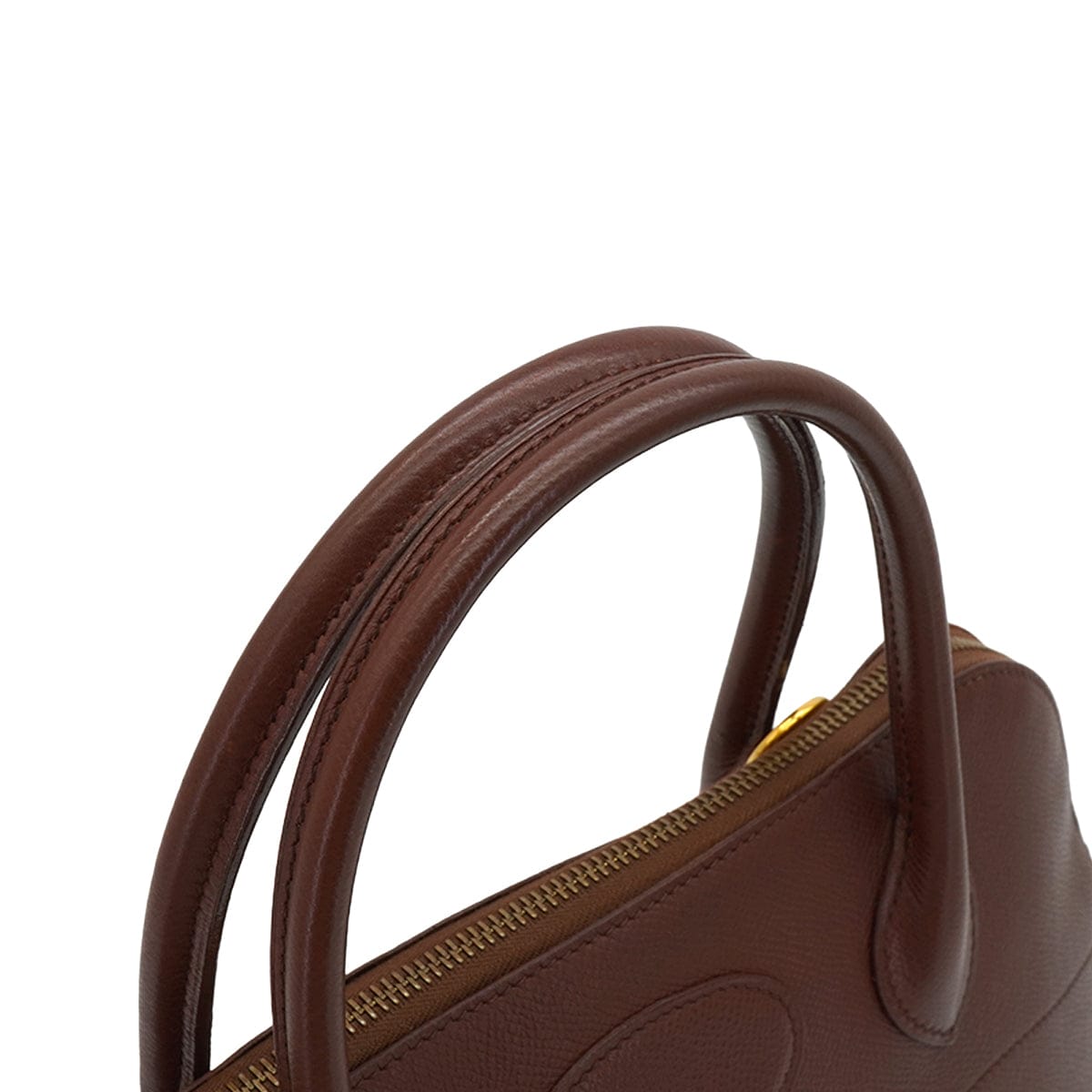 Luxury Promise Japan HERMES BOLIDE 31 MARRON FONCE COUCHEVEL HAND SHOULDER BAG 1995 CIRCLE Y GOLD HARDWARE 90344572
