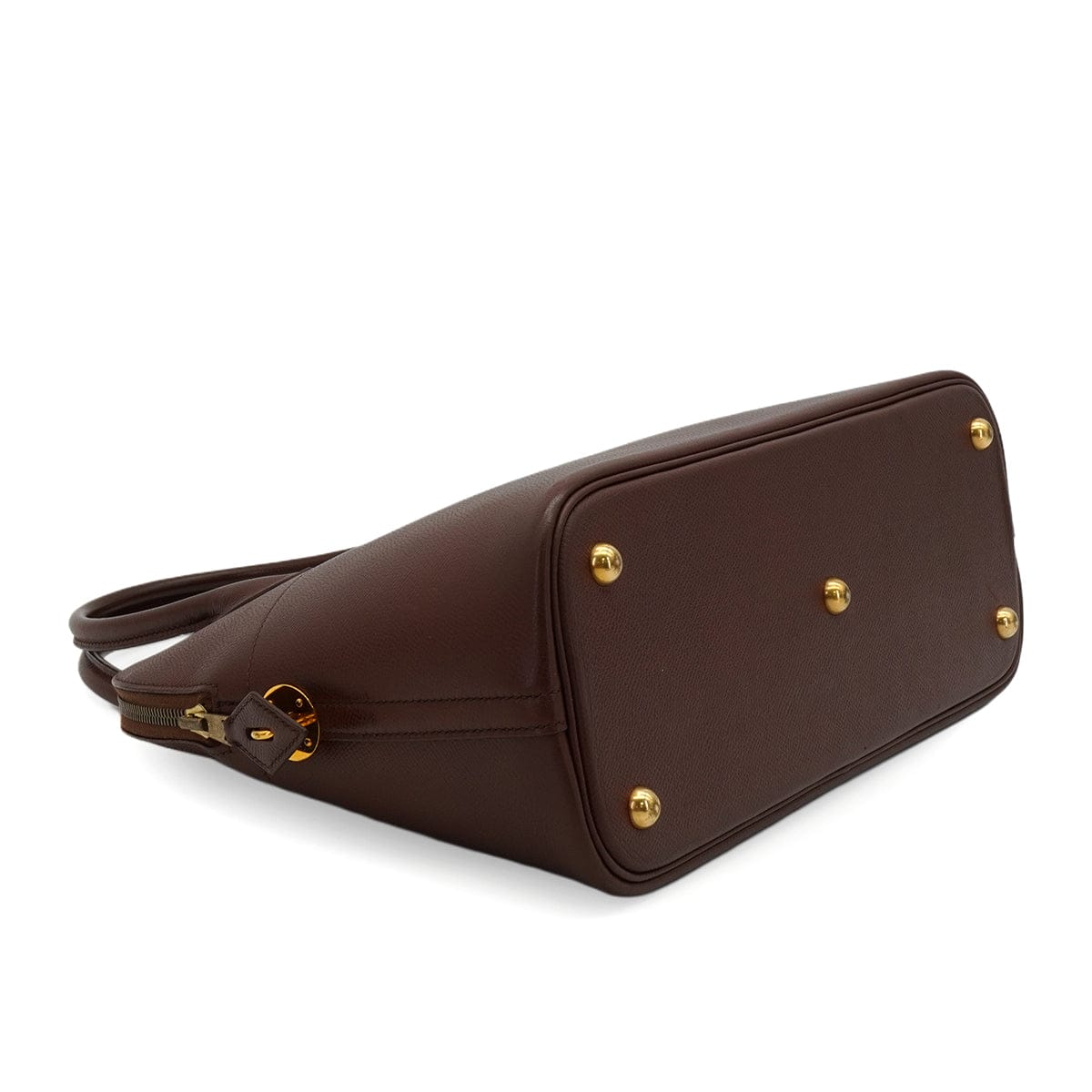 Luxury Promise Japan HERMES BOLIDE 31 MARRON FONCE COUCHEVEL HAND SHOULDER BAG 1995 CIRCLE Y GOLD HARDWARE 90344572