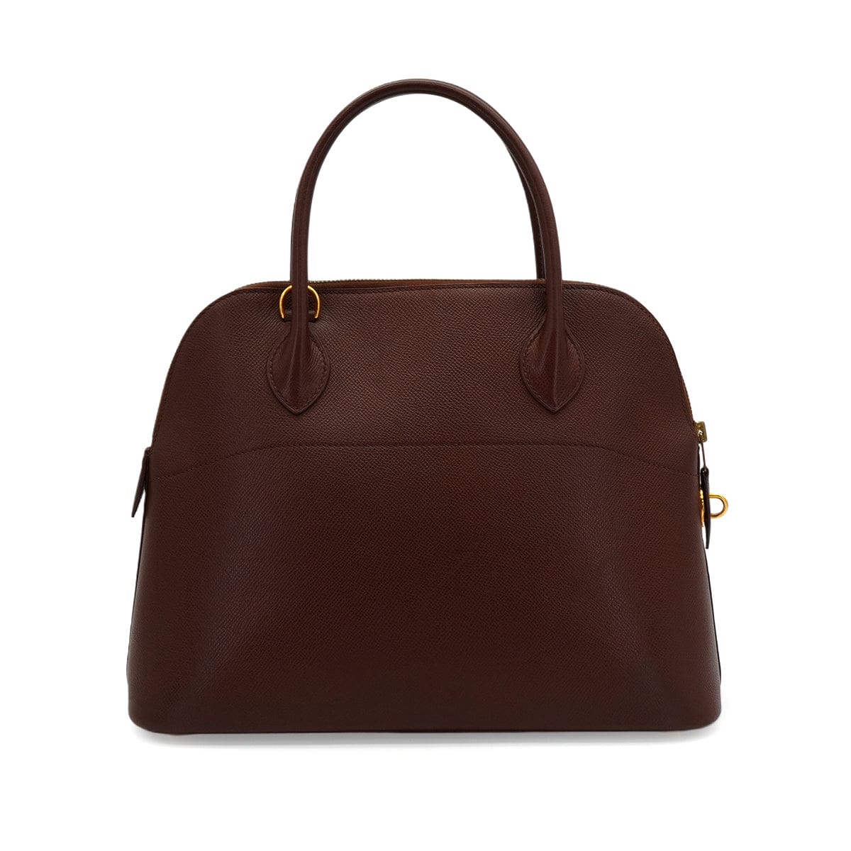 Luxury Promise Japan HERMES BOLIDE 31 MARRON FONCE COUCHEVEL HAND SHOULDER BAG 1995 CIRCLE Y GOLD HARDWARE 90344572