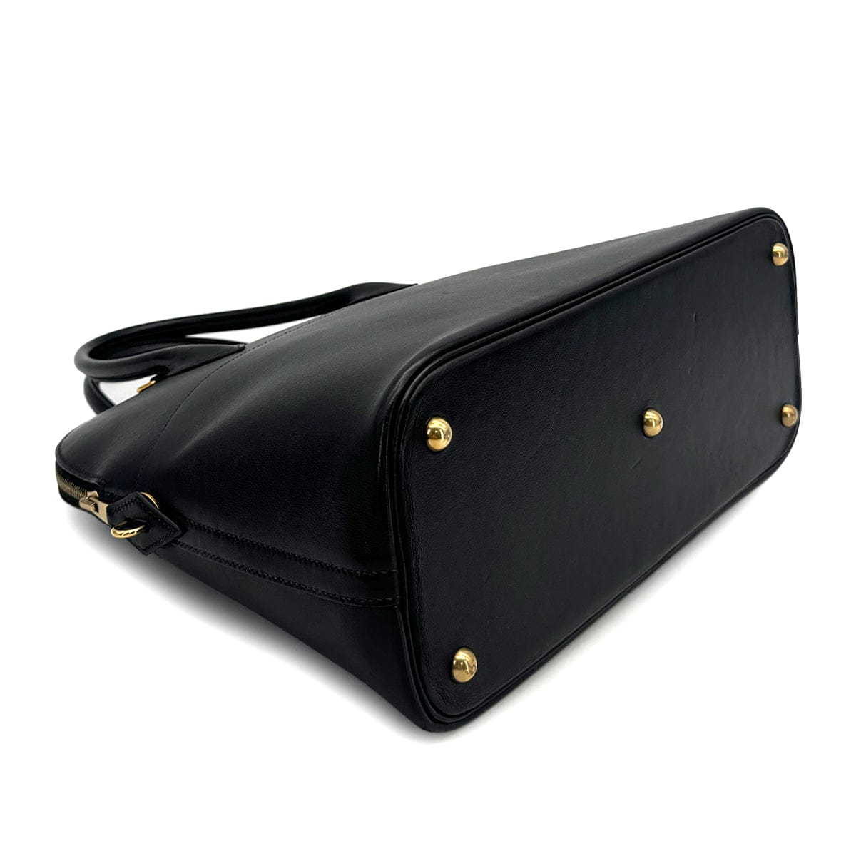 Luxury Promise Japan HERMES BOLIDE 35 BLACK VEAU GULLIVER HAND SHOULDER BAG 1994 CIRCLE X GOLD HARDWARE 90323091
