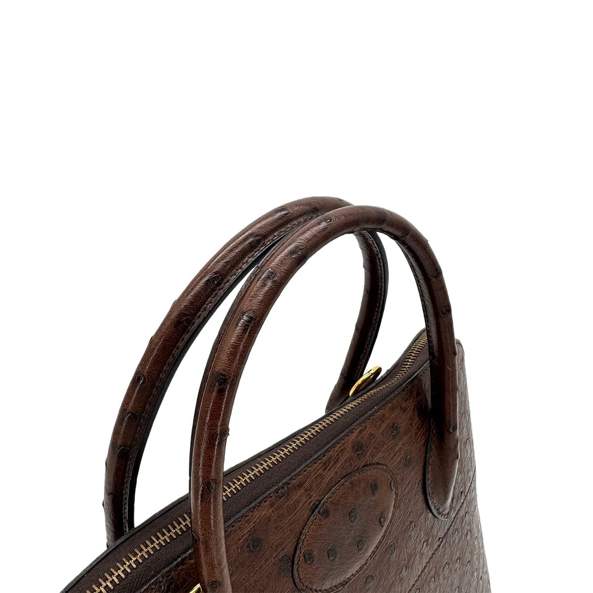 Luxury Promise Japan HERMES BOLIDE 35 CHOCOLAT OSTRICH HAND SHOULDER BAG 〇W GHW 90299753