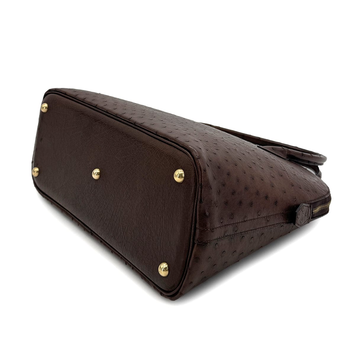 Luxury Promise Japan HERMES BOLIDE 35 CHOCOLAT OSTRICH HAND SHOULDER BAG 〇W GHW 90299753