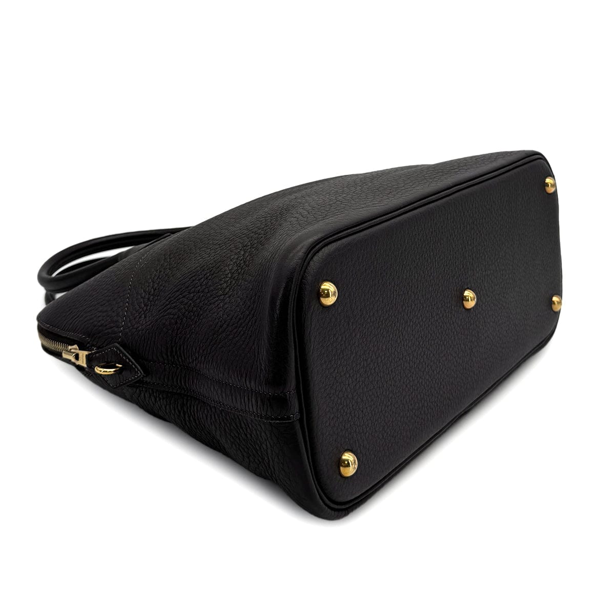 Luxury Promise Japan HERMES BOLIDE 35 CHOCOLAT TAURILLON CLEMENCE HAND SHOULDER BAG 2002 SQUARE F GOLD HARDWARE 90310317