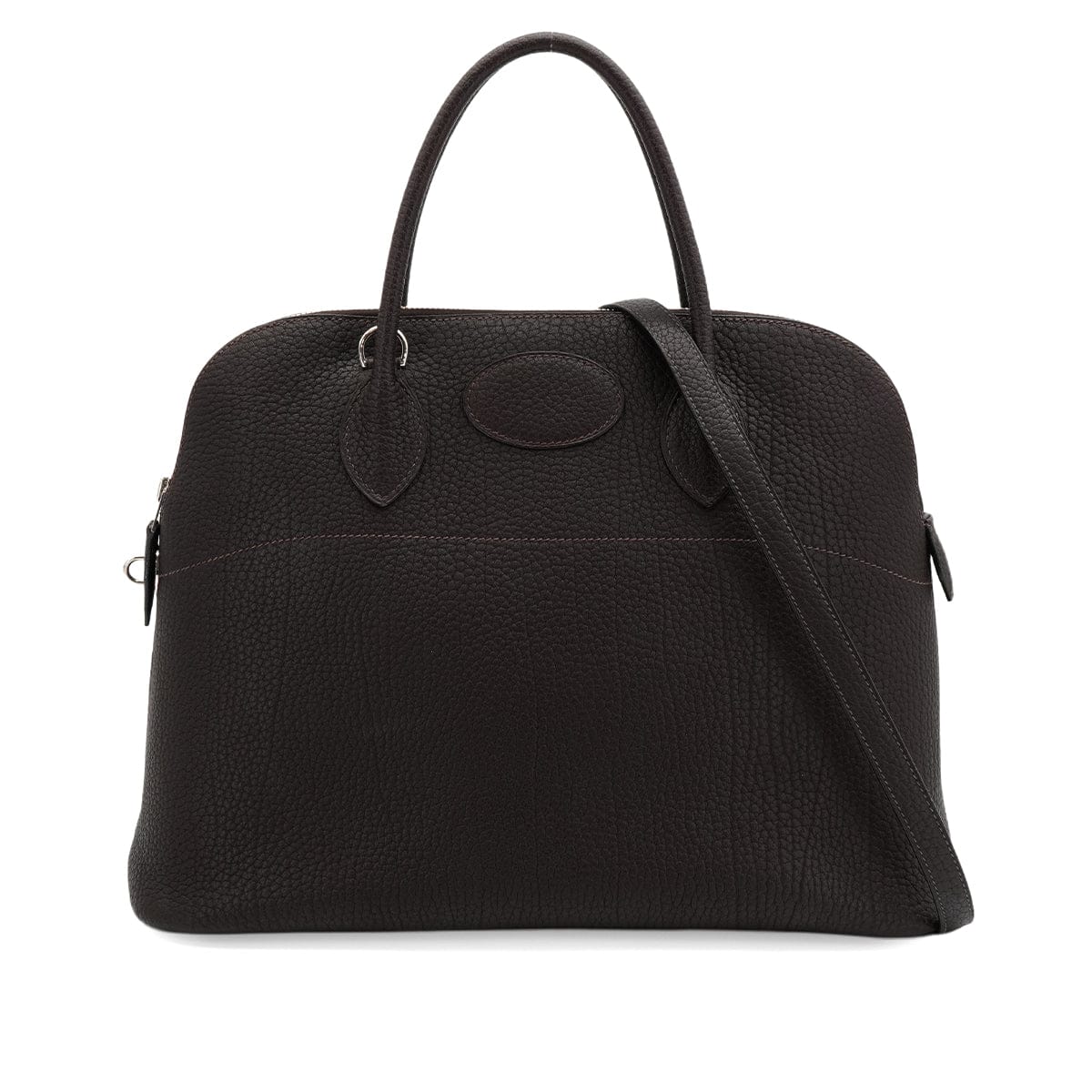 Luxury Promise Japan HERMES BOLIDE 35 EBENE FJORD HAND SHOULDER BAG 2006 SQUARE J PALLADIUM HARDWARE 90348414