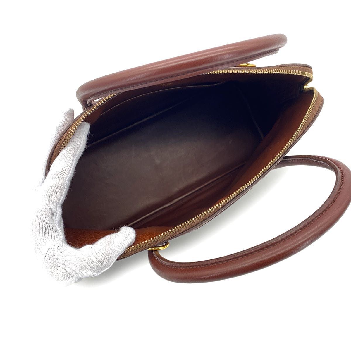 Luxury Promise Japan HERMES BOLIDE 35 HABANA TOGO HAND BAG □A GHW 90298320