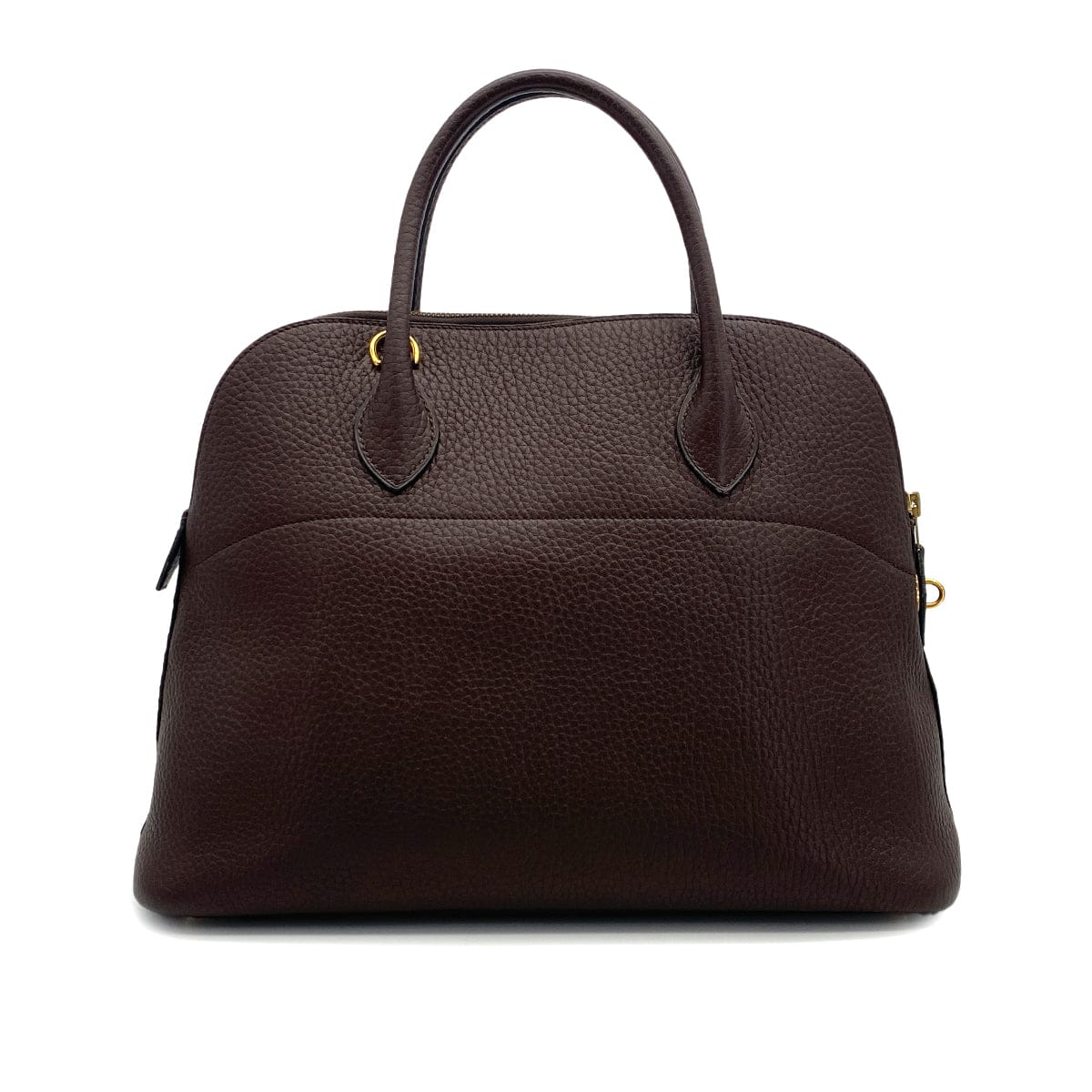 HERMES BOLIDE 35 HAVANE FJORD HAND SHOULDER BAG 1995 CIRCLE Y GOLD HARDWARE 90317921 DXBS6384