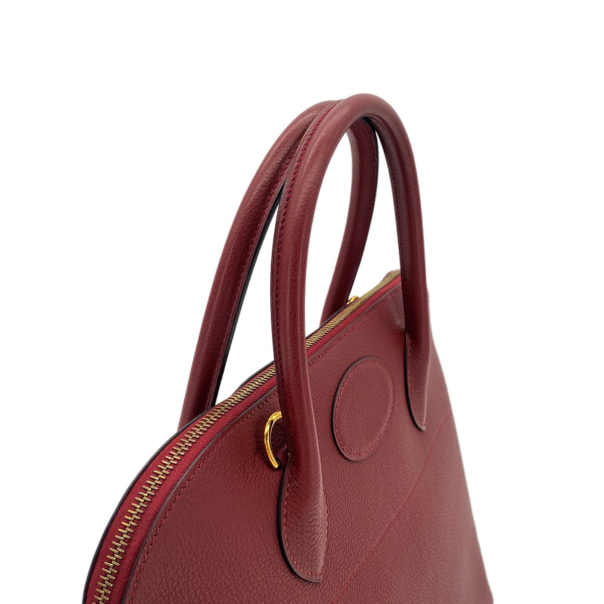 Luxury Promise Japan HERMES BOLIDE 35 ROUGE H FJORD HAND SHOULDER BAG □D GHW 90294969