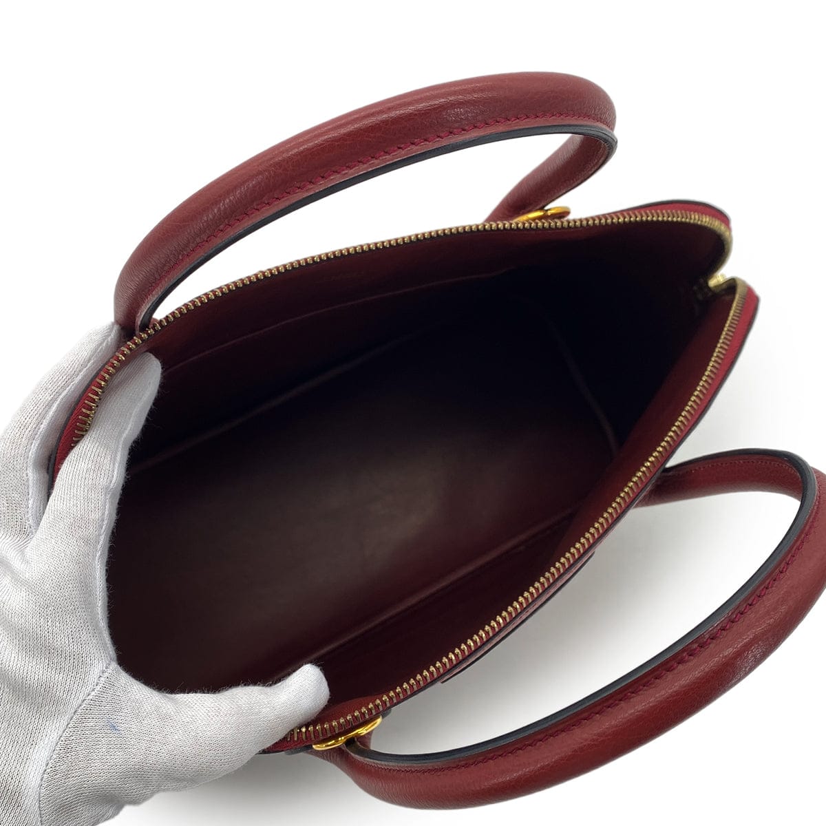 Luxury Promise Japan HERMES BOLIDE 35 ROUGE H FJORD HAND SHOULDER BAG □D GHW 90294969