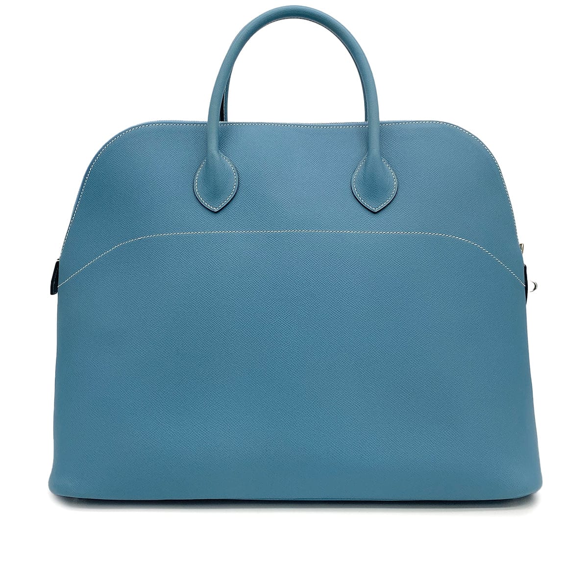 Luxury Promise Japan HERMES BOLIDE 45 BLUE JEAN VEAU EPSOM HAND BAG 2007 SQUARE K PALLADIUM HARDWARE 90317857