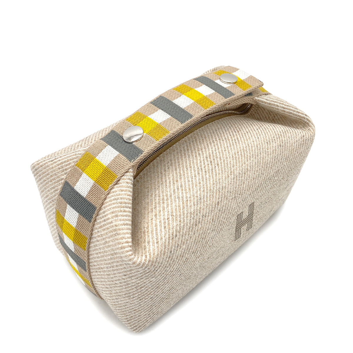 Luxury Promise Japan HERMES BRIDE A BRAC PM AU CARRE SEIGLE TOILE H POUCH HAND BAG 90280289
