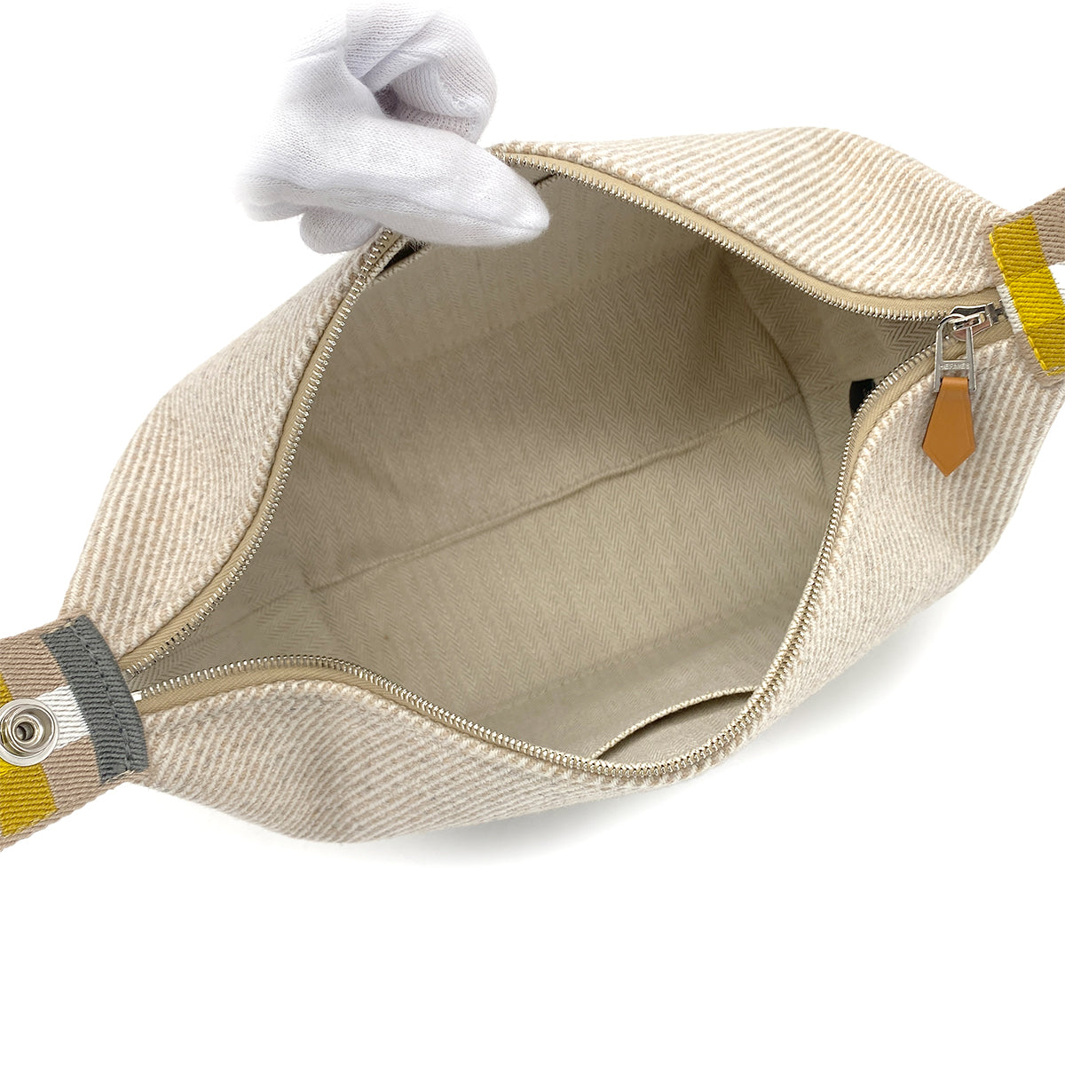 Luxury Promise Japan HERMES BRIDE A BRAC PM AU CARRE SEIGLE TOILE H POUCH HAND BAG 90280289
