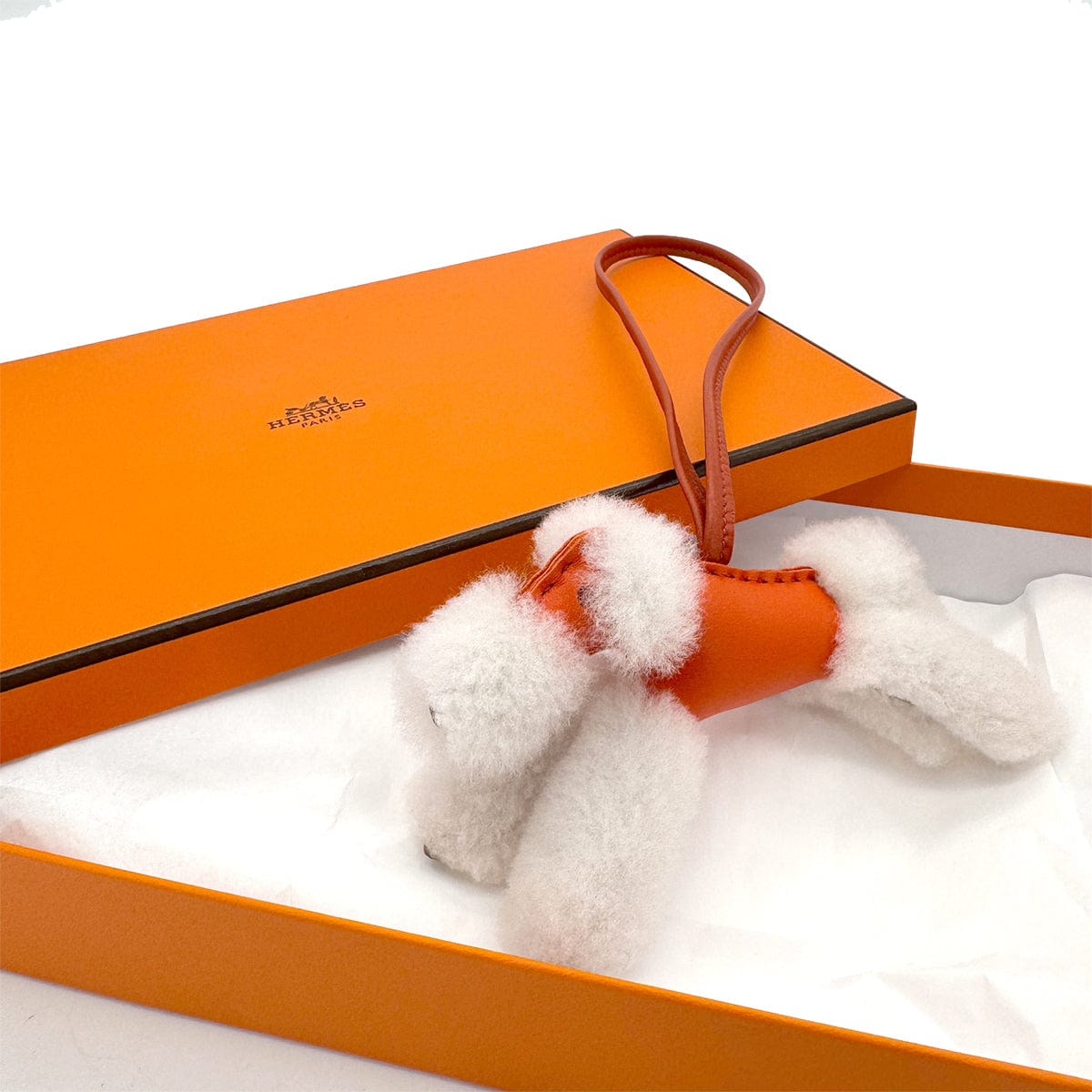 Luxury Promise Japan HERMES BUDY CHARM ROSE TEXAS CORNALINE ECRU AGNEAU MILO MOUTON 90279942