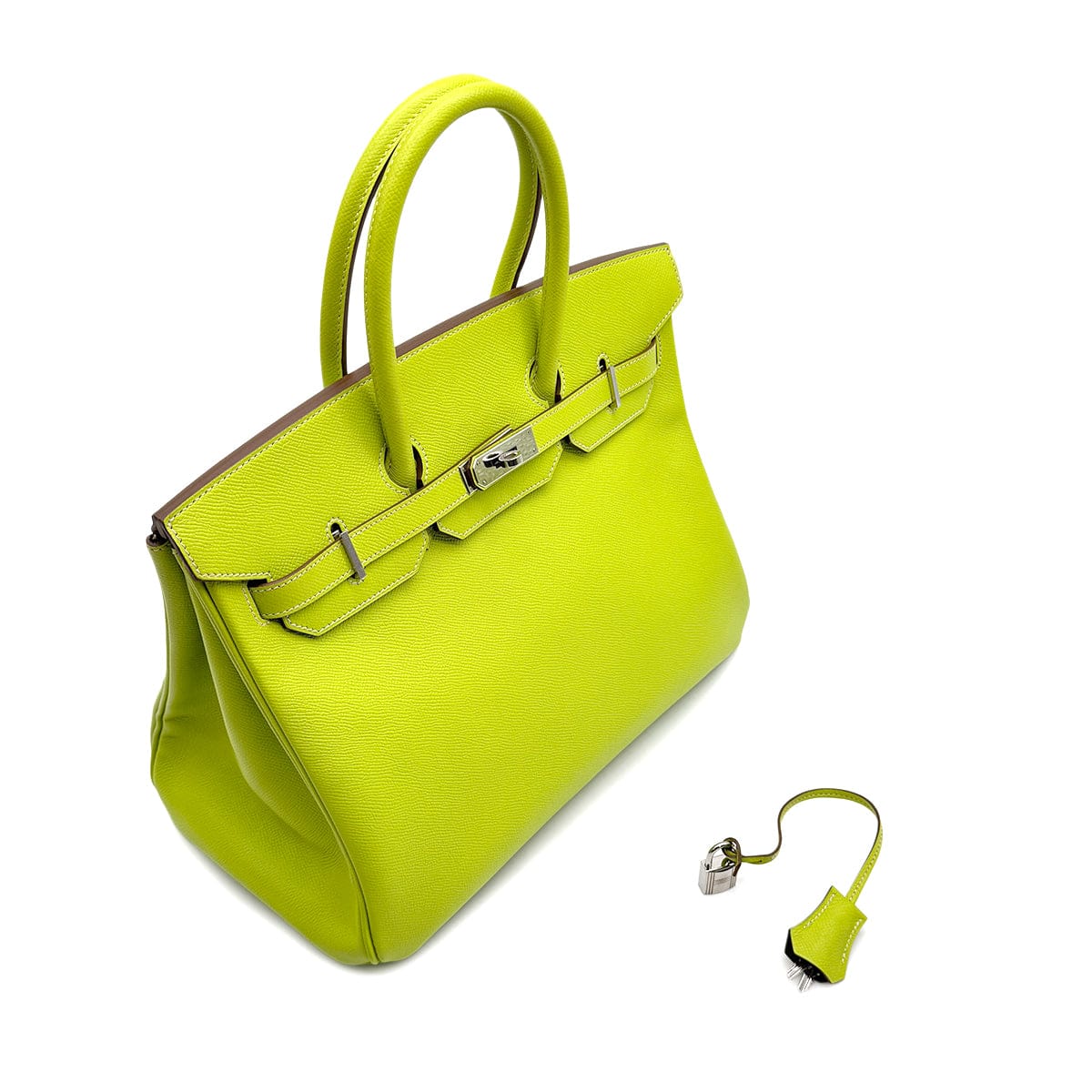 Luxury Promise Japan HERMES CANDY BIRKIN 35 KIWI LICHEN VEAU EPSOM HAND BAG 2011 SQUARE O PALLADIUM HARDWARE 90314554