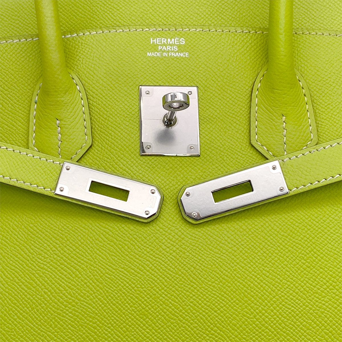 HERMES CANDY BIRKIN 35 KIWI LICHEN VEAU EPSOM HAND BAG 2011 SQUARE O PALLADIUM HARDWARE 90327981