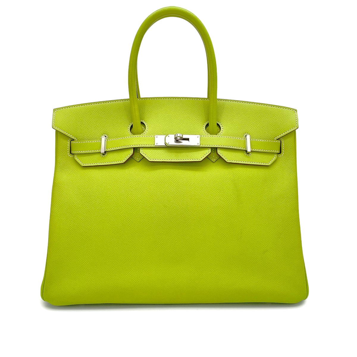 HERMES CANDY BIRKIN 35 KIWI LICHEN VEAU EPSOM HAND BAG 2011 SQUARE O PALLADIUM HARDWARE 90327981