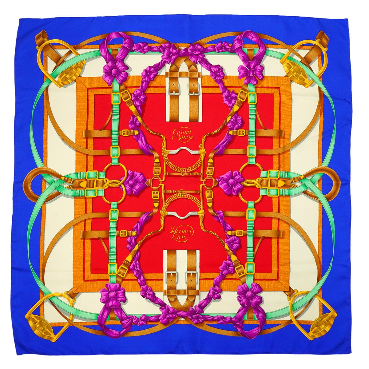 Luxury Promise Japan HERMES CARRE 90 GRAND MANEGE SCARF SILK MULTICOLOR 90345075