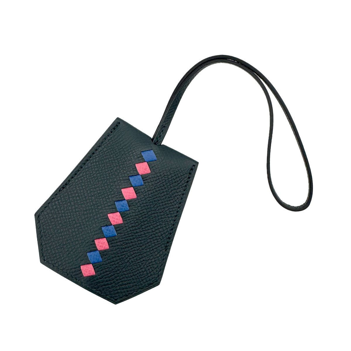 Luxury Promise Japan HERMES CLOCHETTE CLES TRESSAGE GREEN EPSOM U 90274092