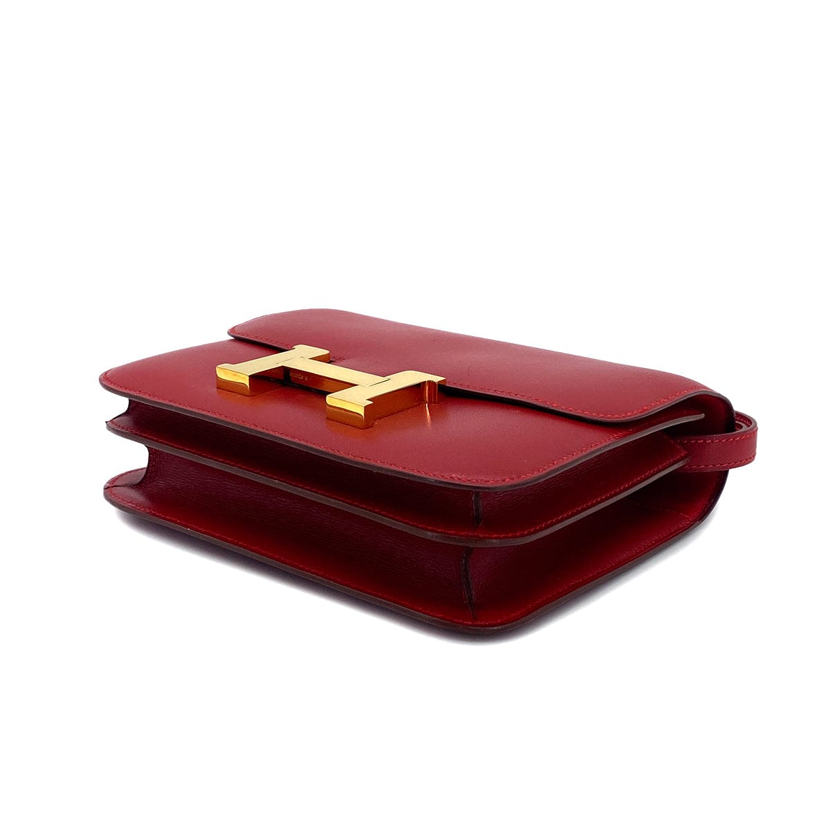 Luxury Promise Japan HERMES CONSTANCE 18 ROUGE VIF BOXCALF SHOULDER BAG 〇U GHW 90301626