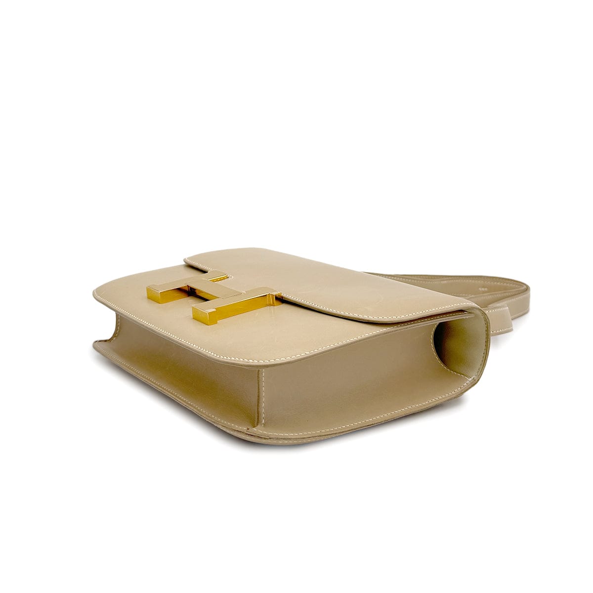 Luxury Promise Japan HERMES CONSTANCE 23 BEIGE BOXCALF SHOULDER BAG □E GOLD HARDWARE 90310255