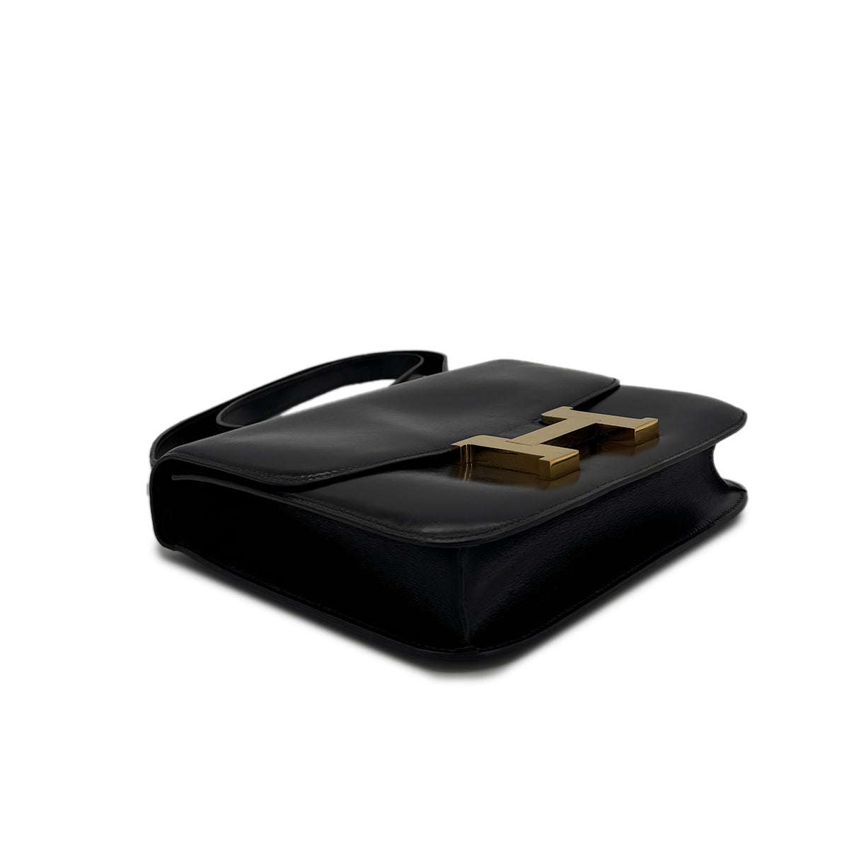 Luxury Promise Japan HERMES CONSTANCE 23 BLACK BOXCALF SHOULDER BAG 〇N GHW 90298157